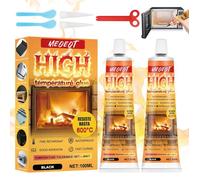 Silicone Haute Temperature Colle Haute Temperature Four Mastic Refractaire Jusqu'à 600 °C Colle Barbecue pour Cuisinières Cheminées