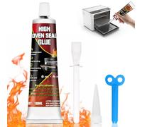 Silicone Haute Temperature, Colle Haute Temperature Fours, Colle Joint Poele a Bois, colle Refractaire hautes temperature, Chauffé à Plus de 1100 °c, Plaques de Cuisson, Fours Micro-Ondes, 100ml