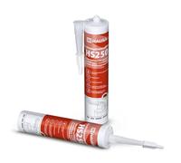 Silicone haute température HS250 Colle et mastic professionnel pour joints pour températures jusqu'à 305°C Étanchéité de moteurs automobiles, industriels et marins 2x310ml (Rouge) HAUSA