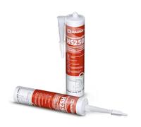 Silicone haute température HS250 Colle et mastic professionnel pour joints pour températures jusqu'à 305°C Étanchéité de moteurs automobiles, industriels et marins 2x310ml (Noir) HAUSA