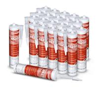 Silicone haute température HS250 Colle et mastic professionnel pour joints pour températures jusqu'à 305°C Étanchéité de moteurs automobiles, industriels et marins 24x310ml (Noir) HAUSA