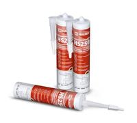 Silicone haute température HS250 Colle et mastic professionnel pour joints pour températures jusqu'à 305°C Étanchéité de moteurs automobiles, industriels et marins 3x310ml (Rouge) HAUSA