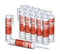 Silicone haute température HS250 Colle et mastic professionnel pour joints pour températures jusqu'à 305°C Étanchéité de moteurs automobiles, industriels et marins 18x310ml (Noir) HAUSA