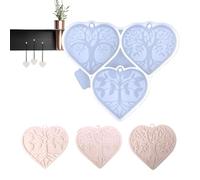 Silicone Heart Mold - Resin Casting Heart Tree Shape Mold, Food Grade Flexible crafttMould, Decorative DIY Jewelry Casting Tool | Durablee Non Stick Art Accessory For Kitchen crafttHome Decor Living