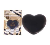 Sun Smile Éponge en silicone en forme de cœur pour femme, noir mat, 1 pièce