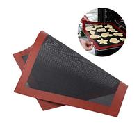 Silicone Hollow Baking Mat with Glass Fiber Non Stick Heat Re sistant Breathable Even Heat Distribution Reusable Easy Clean for Cookies Pizza Brownies Oven Protection