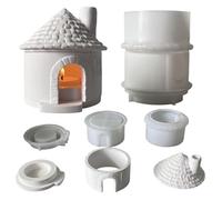 Silicone House Moules Noël - Maison de Village de Noël Moule en Silicone, 3D Candy Castle House Candle House Moule en Silicone | Moule d'aromathérapie pour Bureau de Chambre Thanksgiving Weekday