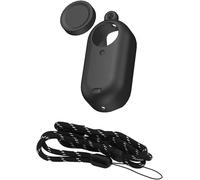 Silicone Housse de Protection pour Insta360 GO 3 Action Camera Boîtier Soft Shell Cover Skin + Lens Cap + Neck Strap Longyard Accessoires.[W328]