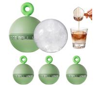 Silicone Ice Ball Mold - 4 Piece Silicone Round Ice Cubes Mold Reusable