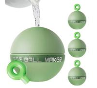 Silicone Ice Ball Mold - Slow Melting Iceball Freezer Cavities, Leakproof Funnel Top Covered Shaper, Craft Beverage Stackable Geometric Grid | Spillproof Chilled Drinking Tool Gadget For Cold Drinks