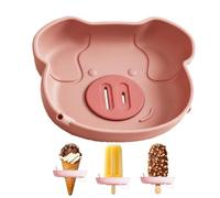 Silicone Ice Cream Holder Sleeve, Animal Shape Reusable Drip Free, Straw Dishwasher Safe Device with Sturdy Build, Premium Quality Kids Home Travel Summer Party Accessory, Perfect Choice