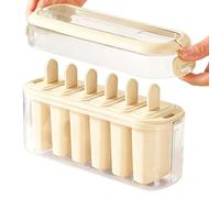Silicone Ice Cream Molds - 6 Cavity Maker with Sticks, Easy Release Dessert Tray, Food Grade Freezer Mold for Juice Yogurt Fruit Ice Treats for Home Kitchen Party Use
