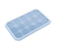 Silicone Ice Cube Tray | 15 Grids DIY Freeze Form for Pudding/Chocolate/Yogurt | Reusable Baking Form with Lid, Easy Pop Ice Cubes (Umber Blue)
