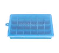 Silicone Ice Cube Tray | 24 - Cavity Square Ice Tray for Drinks/Cocktails/Coffee | Easy Release & Hanging Hole | Reusable Kitchen Tool (Light Blue)