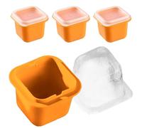 Silicone Ice Maker Moulds - 4 Pack Trays with Secure Lids | Réutilisables Molds for Whiskey, Cocktails, Coffee | Easy Ice Release for Freezer Use at Home Kitchen Bar, Ideal for Drin