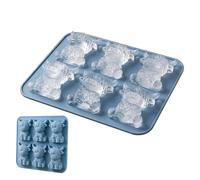 Silicone Ice Mold - 6.3 Inch Ice Tray | Flexible Cow Shape Durable Kitchen Tool | 6 Cavity Freezer Cube Tray For Drinks BBQ Camping Parties Supporting Easy Release And Fun Beverage Presentation