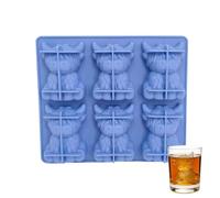 Silicone Ice Mold Food Grade, 6 Cavity Cow Shape Tray Platter, Non Stick 3D Animal Cube Maker Kitchen, Portable Freezer Form Reusable, Cute Dairy Design Decorative, Beverage Cooling Accessory Set