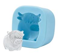 Silicone Ice Molds, Cute Cow Shaped Maker, 5x5x2.5cm Ice Mold with Easy Pop, Resin Casting Supply, Kitchen Accessory with Detailed Design, Animal Chocolate Mold for Chilled Juice