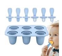 Silicone Ice Pop Molds - 6 Cavity Molds | Homemade Kids Cake Pop Mold | Reusable Silicone Homemade Freezer Treats Tray Ice Cream Moulds for Creative Dessert