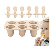 Silicone Ice Pop Molds, Reusable 6-Grid Cake Pop Lollipop Freezer Tray, Easy Release Silicones Mold Homemade Desserts, Jelly Snacks, and Treats for Kids Adults