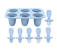 Silicone Ice Pop Molds, Reusable 6-Grid Cake Pop Lollipop Freezer Tray, Easy Release Silicones Mold Homemade Desserts, Jelly Snacks, and Treats for Kids Adults