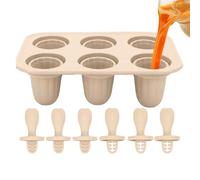 Silicone Ice Pop Moulds - Lollipop Mold Silicone | 6 Grid Cake Pop Mold | Treat - Easy Release & Cake Tray For Freezing Fun, Reusable Easy Release Freezer Treats Tray For M