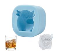 Silicone Ice Tray,6 Cavity Cute Cow Shaped Chilling Cube Making Tool | 20 x 10 cm Charming Addition Whiskey Ice Cubes - Food Service Equipment & Supplies For Bar Holiday Festive Gathering Men Women