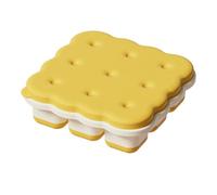 Silicone Ice Tray - Cookie Shape Mould for Bar | Flexible BPA Free with Soft Bottom, Cold Block Freezer Accessory, Cocktail Whiskey Coffee Wine Chilling, Kitchen Storage Solution