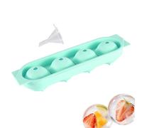 Silicone Ice Tray Mold, 4 Cavity Ice Ball Maker, Easy Release Flexible Ices Molds for Cocktails and Drinks, Food Grade BPA Free Material with Leak Resistant Design Feature, Kitchen Category