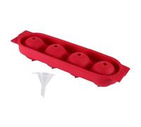 Silicone Ice Tray Mold, 4 Cavity Ice Ball Maker, Easy Release Flexible Ices Molds for Cocktails and Drinks, Food Grade BPA Free Material with Leak Resistant Design Feature, Kitchen Category