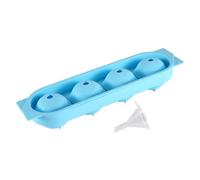 Silicone Ice Tray Mold, 4 Cavity Ice Ball Maker, Easy Release Flexible Ices Molds for Cocktails and Drinks, Food Grade BPA Free Material with Leak Resistant Design Feature, Kitchen Category