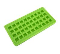 Silicone Ice Tray Square Shape Ice Cubes Maker Mold Easy Release Non Stick Durable Kitchen Tool for Home Restaurants Flexible Soft Material 24x12cm 40 Grids (Verte)
