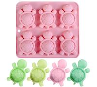 Silicone Ice Tray, Turtle Shape Mold, Reusable Ice Maker, Flexible Non Stick Design, Party Drink Decoration, Size 16.5x1.2x14.8cm/6.5x0.47x5.83 Inches Green 1 Piece