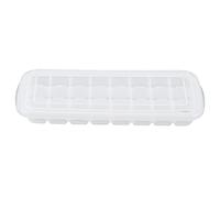 Silicone Ice Tray with Lid 24 Grid Small Cubes Mold Easy Release BPA Free Kitchen Essential for Home Bar Cocktail Party Silicone Plastic 10x25cm (Blanche)