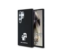 Silicone Karl & Choupette Metal Pin - Coque Samsung Galaxy S24 Ultra (noir)
