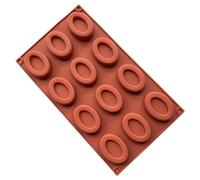 Silicone Keksform, Silikon-Cup Formen | Seifenherstellungsformen Oval Seifenform Mit Mehreren Gittern | Hitzebeständige Pralinenformen, Backformen Für Schokoladenkuchen, Seife