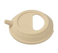 Silicone Kettle Lid Outdoor Portable Hand Brew Pot Cover High Temperature Food Grade Durable Camping Tea Pot Lid for Camping Hiking Backpacking (Khaki Color)