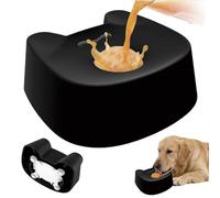 Silicone Lick Bowl, Slow Feeder Dog Toy, Non Slip Feeding Dish, Sturdy Easy Clean Material Fun Design, Rotating Ball Entertainment, for Puppy Medium Pet Home Outdoor Yard Use