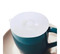 Silicone Lids for Cups - Clear Reusable Leakproof Covers, Thermal Beverage Mug Caps,Suction Sealing Topper | Microwave Freezer Safe, Cute Cartoon Design Coffee Tea Water Glass Dustproof Protector