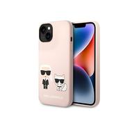 Silicone Liquide Karl & Choupette MagSafe - Coque pour iPhone 14 Plus (Rose)