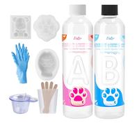 Silicone Liquide Transparent pour la Fabrication de Squishy - 500g, Ratio 1:1, Mélange Super Doux pour Squishy Maker, Kit Cadeau DIY Anti-Stress Parfait pour Taba Squishy, Patte Cristal