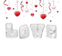 Silicone Love Letter Candlestick Mold - 3D Abstract Art Column Stripe Design | DIY Craft Candle Making, Home Decoration | For Epoxy, Gypsum, Plaster, Béton, Réutilisable Valentine's Day Gift Creati