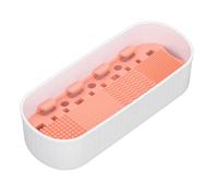 Silicone Makeup Brush Cleaner Box Organiateur en Plastique pour Maquillage Brushes Mat Beauté Wash Mat Floor, Organisateurs de Maquillage (WHITE)