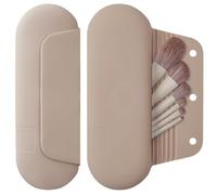 Silicone Makeup Brush Holder Magnetic Portable Travel Organizer | Soft silicone material, magnetic closure, lightweight travel size, stores various face makeup brushes for daily trip use