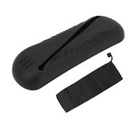 Silicone Makeup Brush Holder Portable Large Capacity Dustproof Cosmetic Brush Organizer Travel Friendly Black 8.3 x 2.4 inches