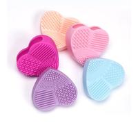 Silicone Maquillage Brosse Tampon De Nettoyage Coeur Forme Cosmetique Brosse Lavage Brosse Maquillage Outils