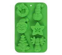 Silicone Mold | Cavity Candy Baking Trays | Xmas Tree Snowman Snowflake Gingerbread Star Man Molds | Christmas Shapes Mould for Cake Soap Ice Cookie Food Crafts Fondant Holiday