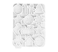 Silicone Mold For Christmas Ornaments - Star-Shaped Plaster & Resin | 17.3x12.5cm (6.81x4.92in) | Lightweight 60g Flexible Silicone | Non-Stick Mold With Pre-Made Hole For Resin, Plaster & Cement