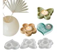 Silicone Mold - Moule en silicone, 4,76 x 3,96 x 0,79 po Crafting Tool Flexible Easy-Release Design | Réutilisable DIY Candlestick Epoxy Resin Mold Set for Home Decor, Resin Candle Molds For DIY