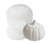 Silicone Mold - Pumpkin Storage Jar Shape, 3D Halloween Resin Casting Form with Lid Design Detailed Texture Craft Creation Feature, Flexible Release Structure, Ideal for DIY Jewelry Box Home Decor